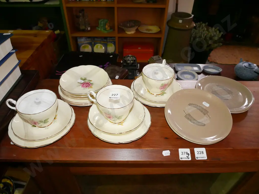 Crown Lynn plates, trios, cups, saucers Image 1++