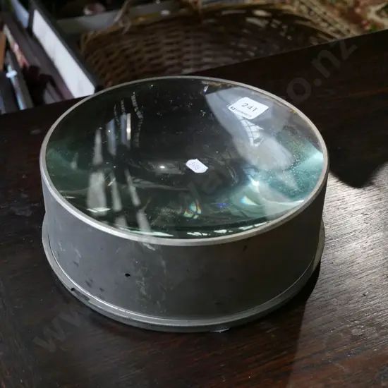 very large glass lens Diam- 220 (marks)