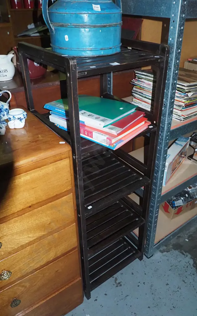 dark stained wooden shelves H-1200 W-400 D-400 Image 1++