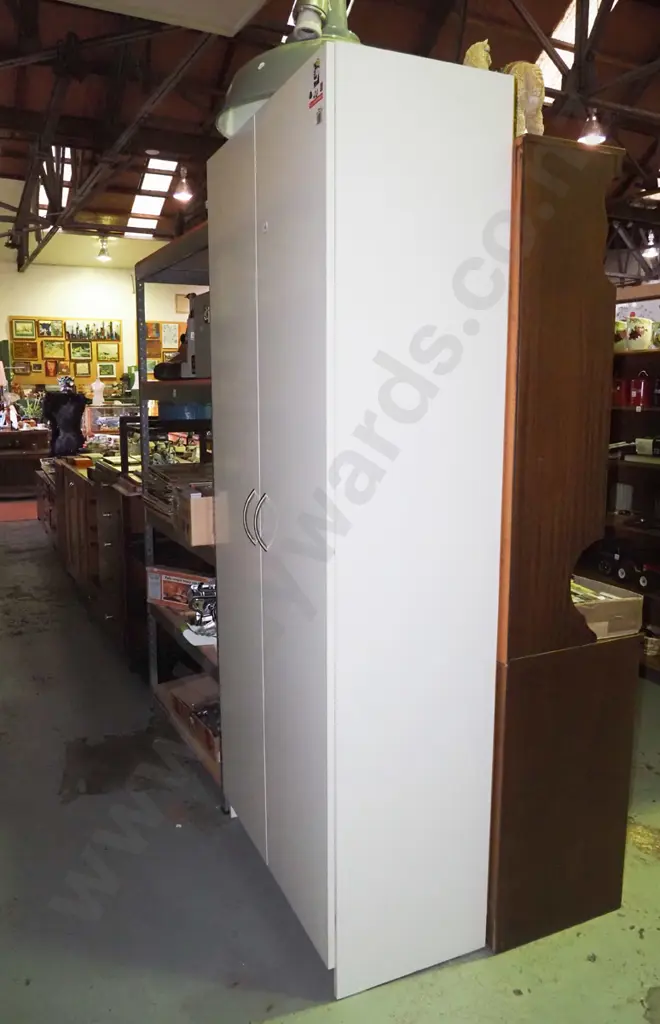2 door laundry cupboard with adjustable internal shelves H-1860 W-800 D-420 Image 1++
