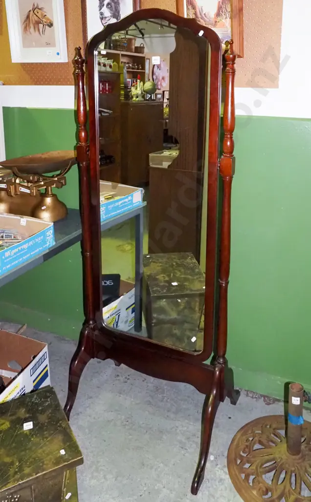 mahogany full length freestanding mirror Image 1++
