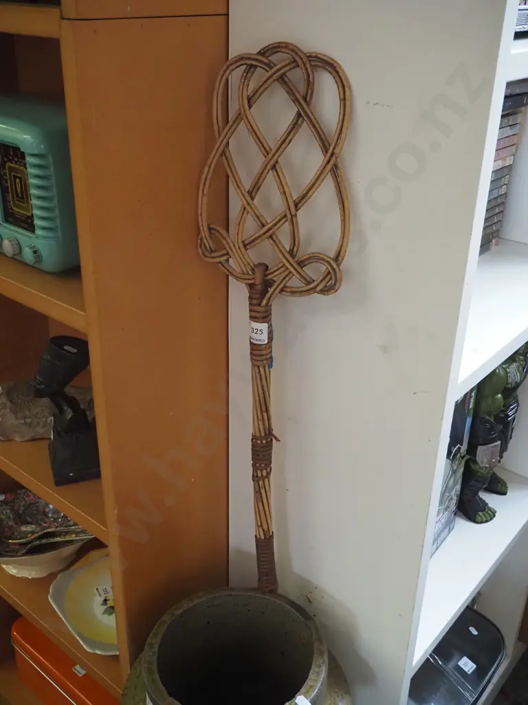 vintage cane carpet beater Image 1++