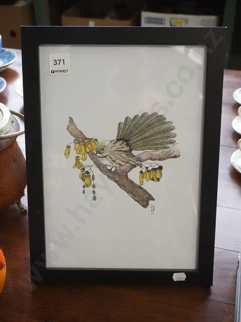 framed piwakawaka/fantail  print Image 1++
