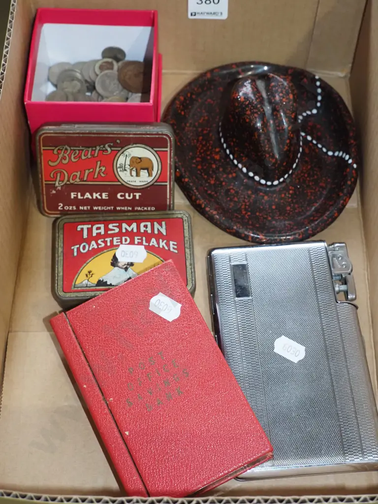 box; coins, tobacco tins, money box etc Image 1++