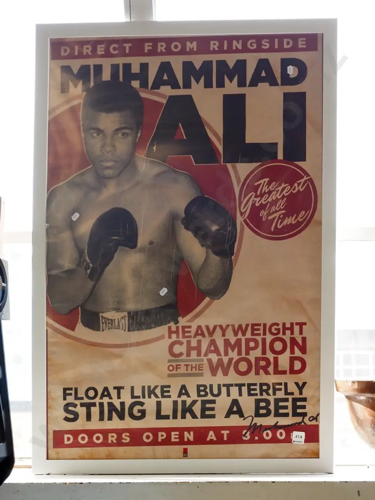 framed Muhammad Ali poster print Image 1++