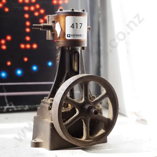 small vintage metal air compressor H-150