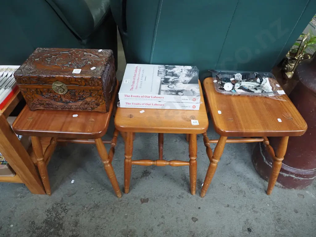 3x mahogany stools Image 1++
