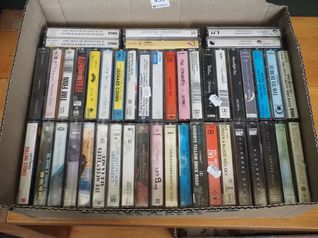 box of 1980s tape cassettes Image 1++