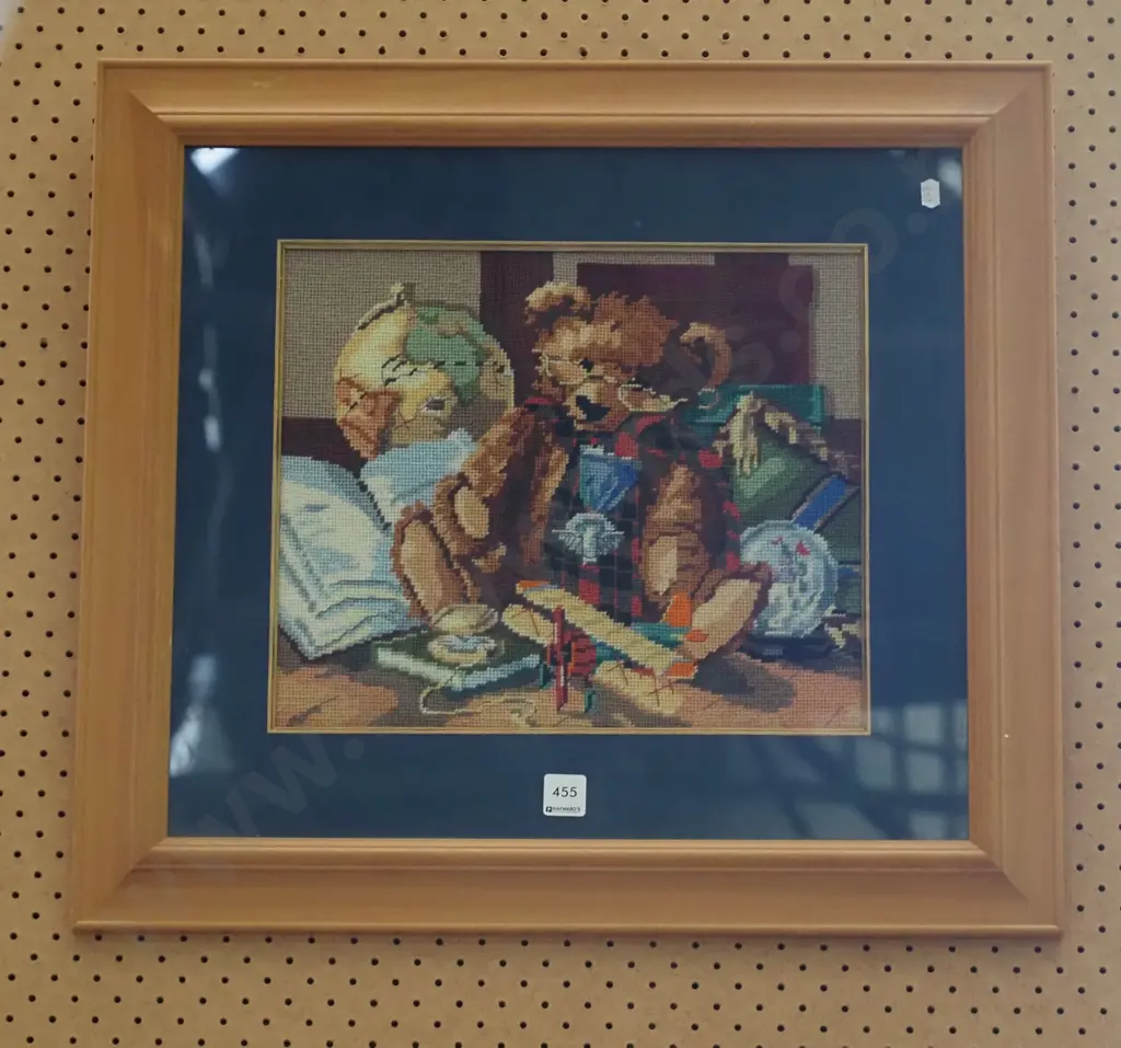 framed needlework - teddy bears Image 1++
