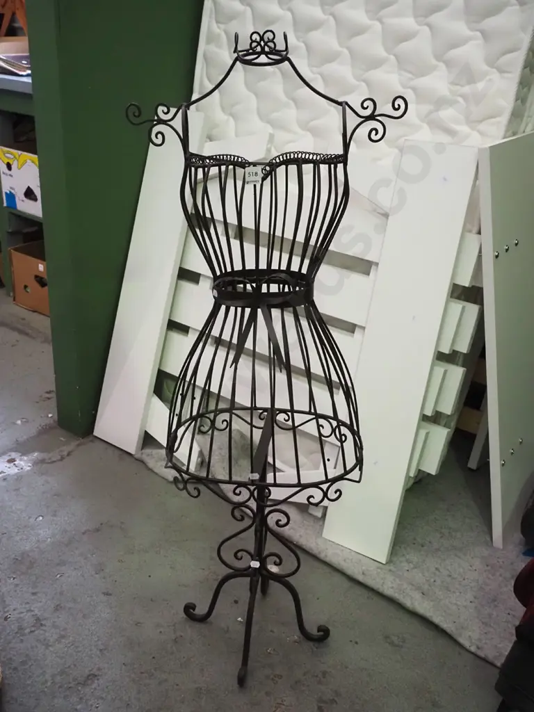 wrought metal mannequin on stand Image 1++