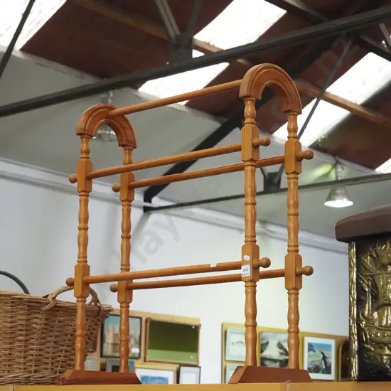wooden towel rail
