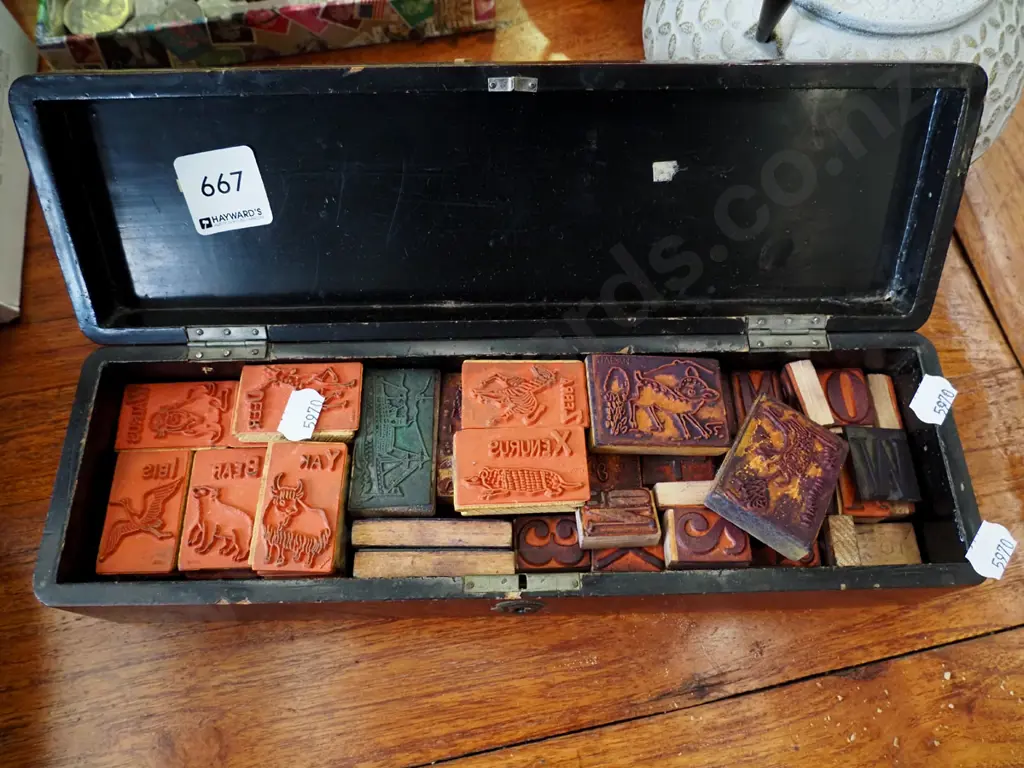 box of rubber stamps Image 1++