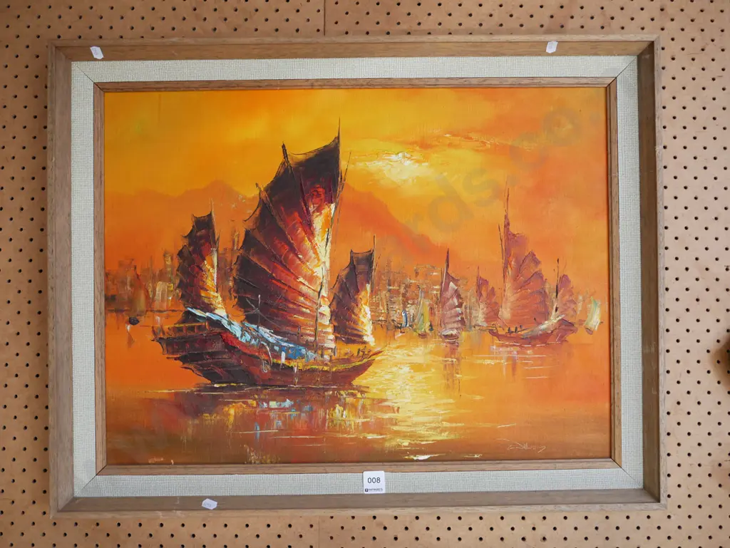 framed oil - sampans Image 1++