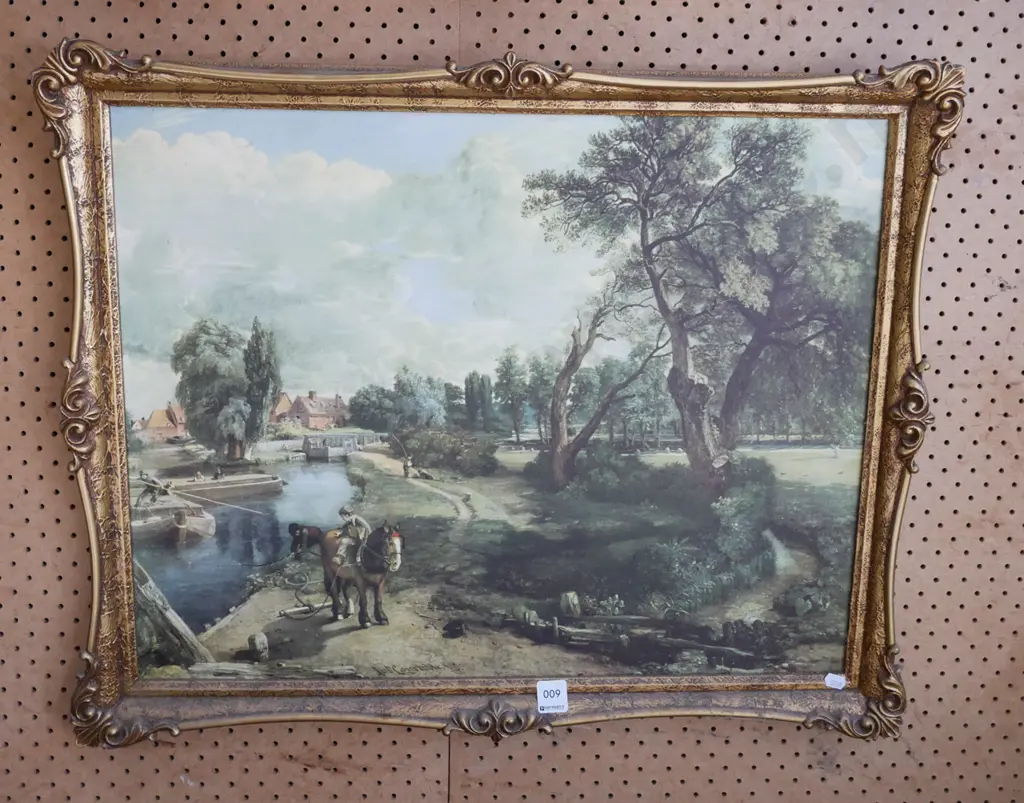 gilt framed Constable print Image 1++