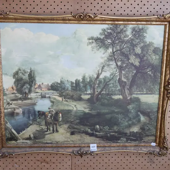 gilt framed Constable print