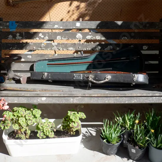 cast iron ended garden bench seat