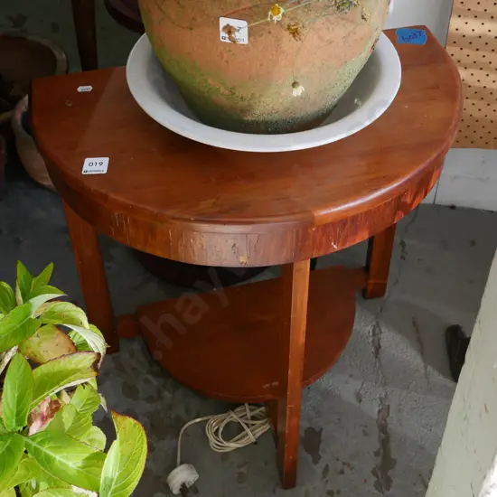 small half round table