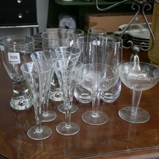assorted glassware