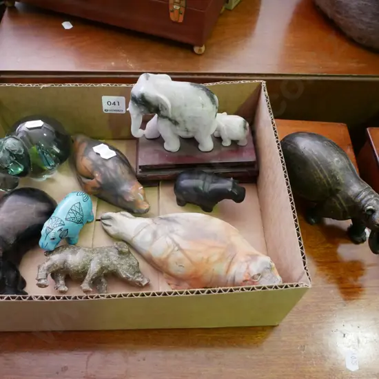 box of animal figurines