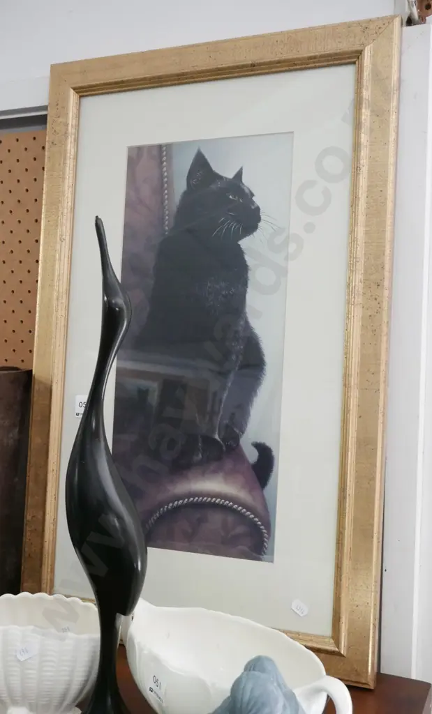 framed black cat print Image 1++