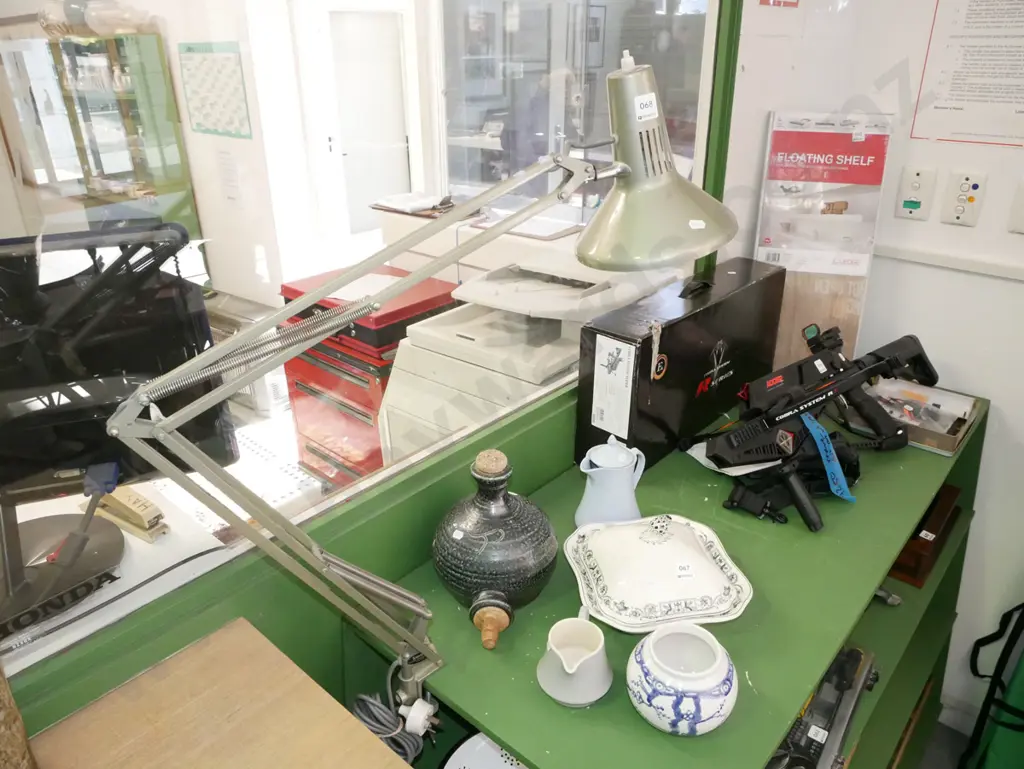 clamp mounted anglepoise lamp Image 1++