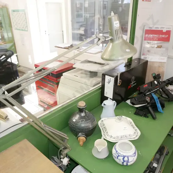 clamp mounted anglepoise lamp