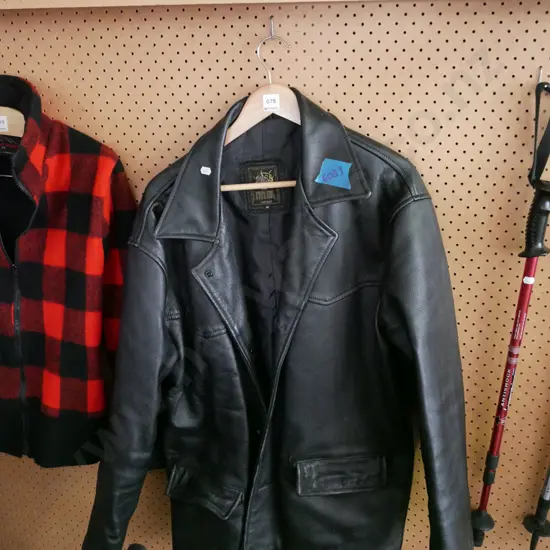 black gents size M leather jacket