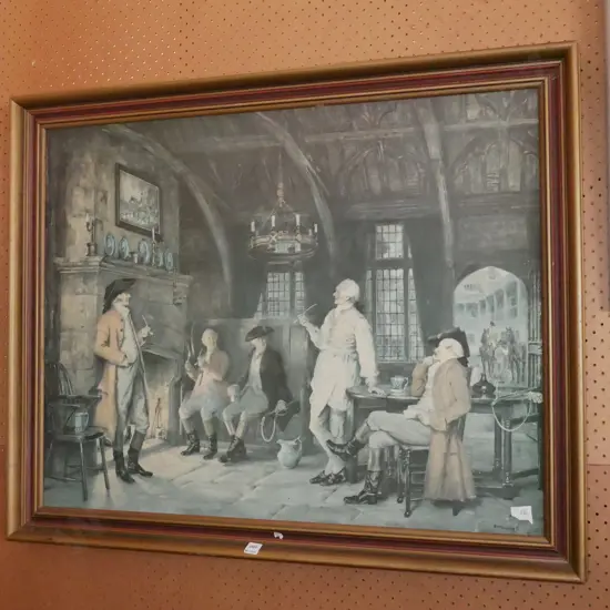 framed print - men smoking pipes