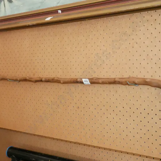 knobbly wooden walking stick