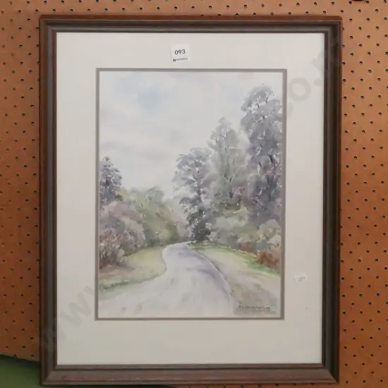 framed watercolour - driveway