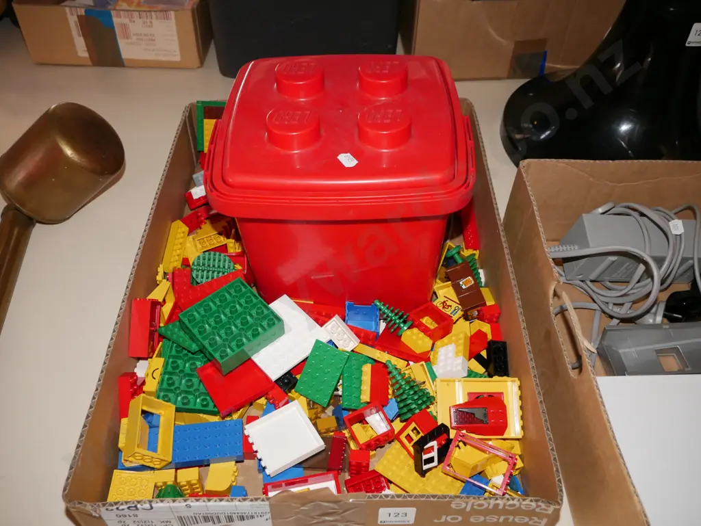 box of early Lego Image 1++