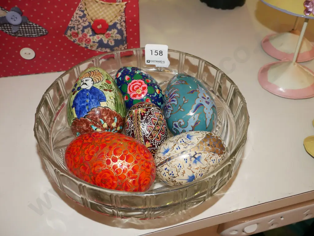 ornamental eggs in glass bowl Image 1++