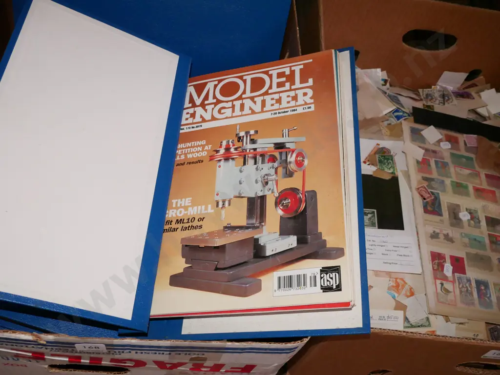 box of back issues of Model Engineer magazine Image 1++