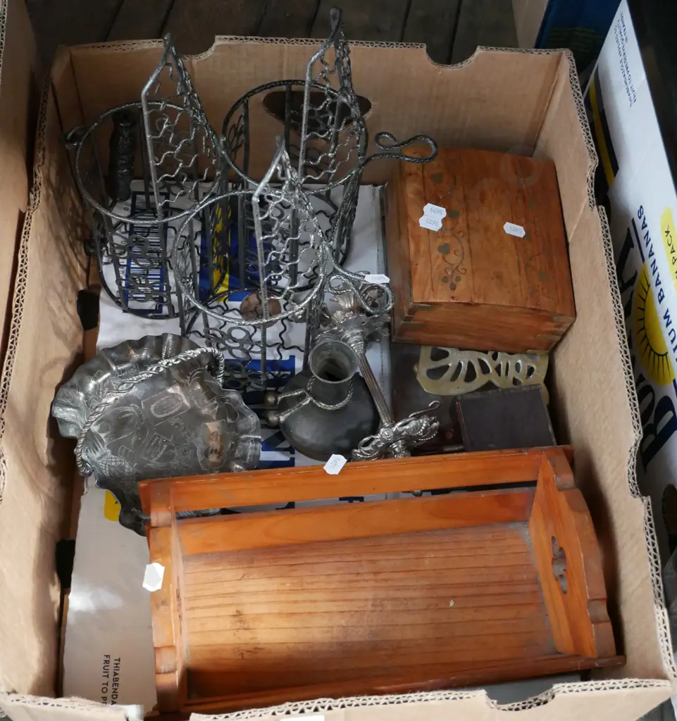 box; wine rack, plated basket, wooden fruit bowl etc Image 1++