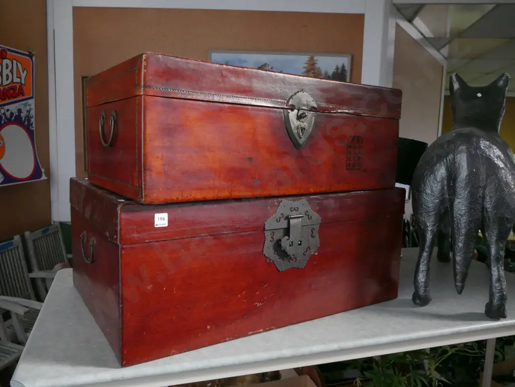 2x Asian lacquer storage chests H-310 W-770 W-530 Image 1++