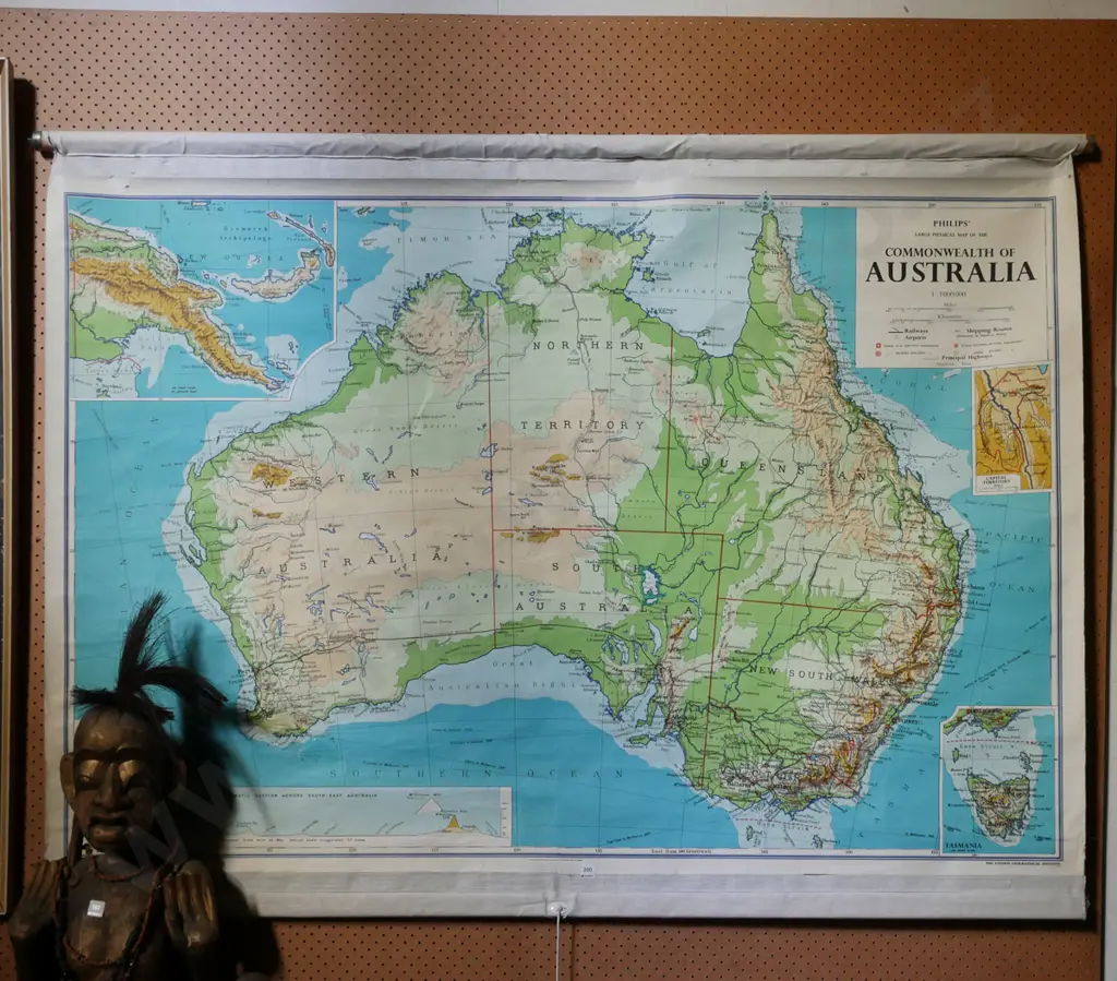 old school map - Australia H-1330 W-1700 Image 1++