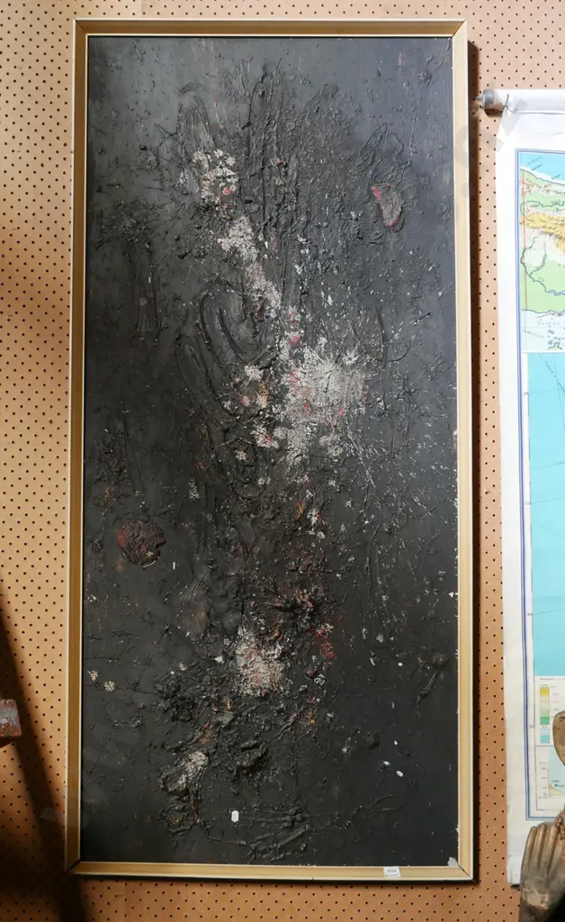 mixed media on board - abstract H-1450  Image 1++