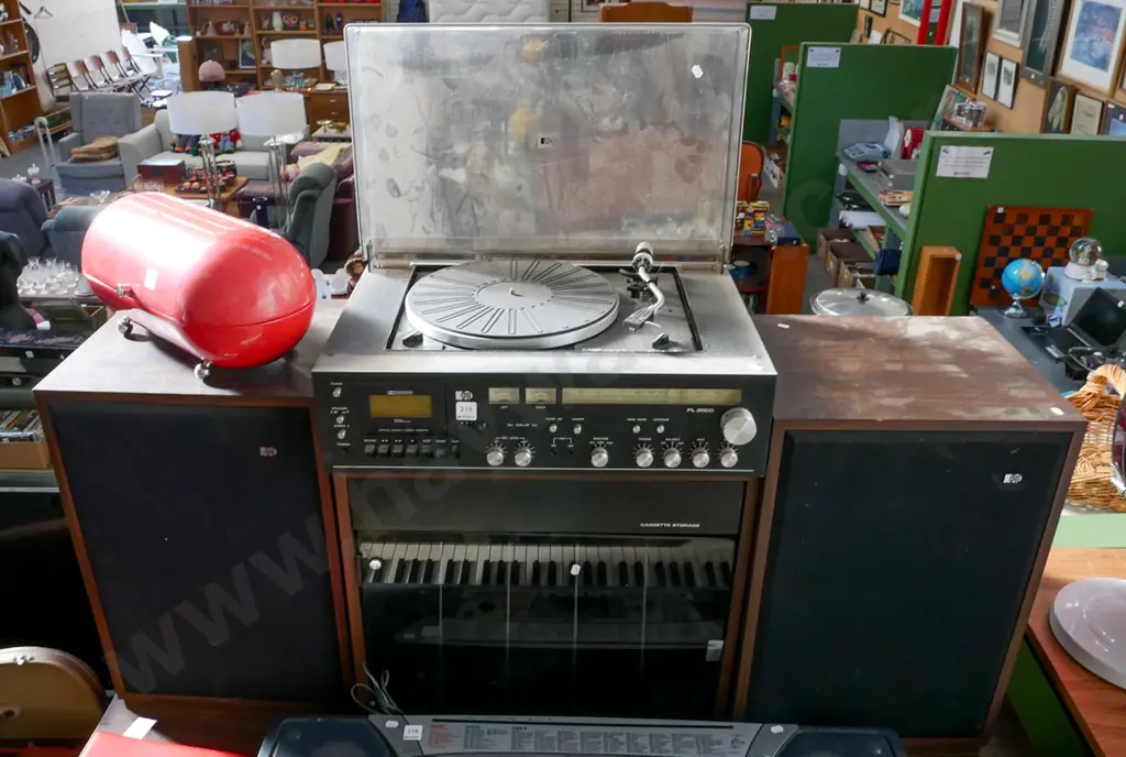 Pye stereo radio cassette turntable and cabinet Image 1++