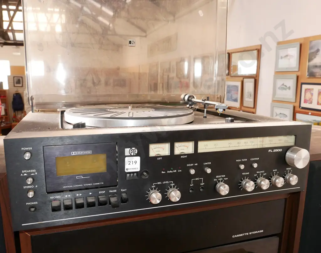 Pye stereo radio cassette turntable and cabinet Image 1++
