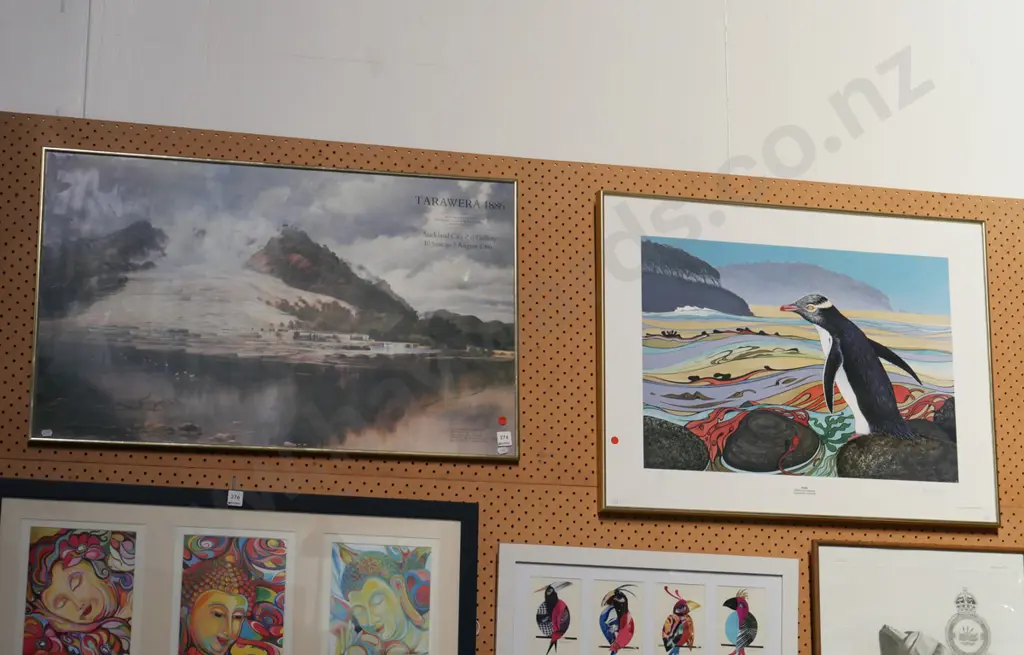 2x framed prints - yellow eyed penguin, Tawawera Image 1++