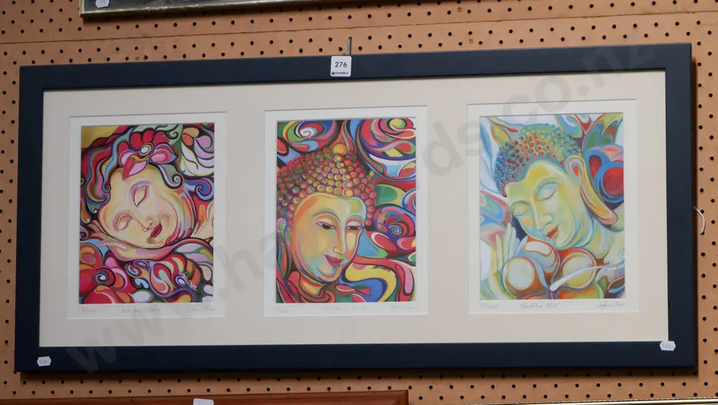 framed triptych - buddha prints Image 1++
