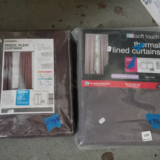 2x as-new curtains