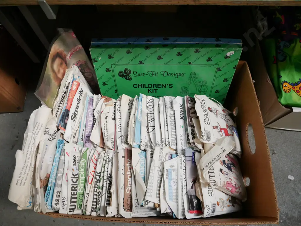 box of sewing patterns Image 1++