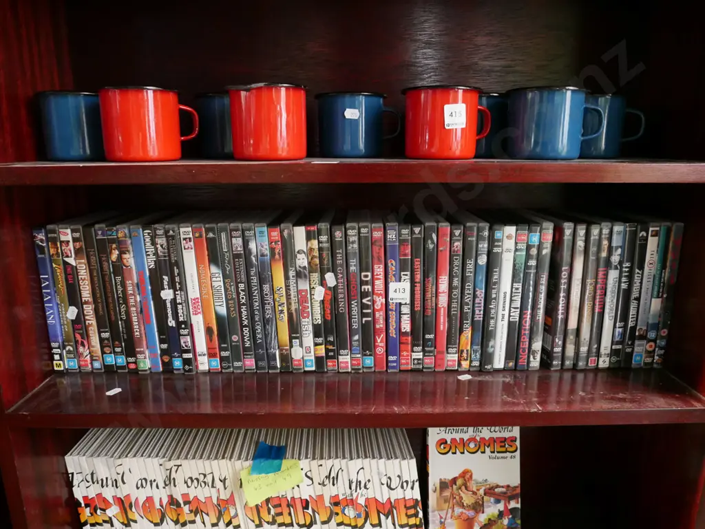shelf of DVDs Image 1++