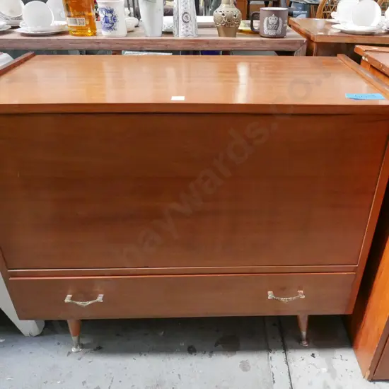 mid-century Big House furniture blanket box with drawer