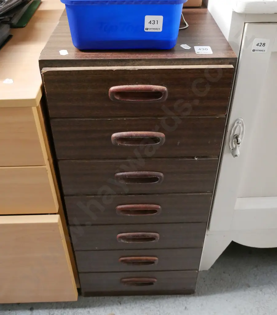 faux wood veneer 7 drawer hobby drawers H-700  Image 1++