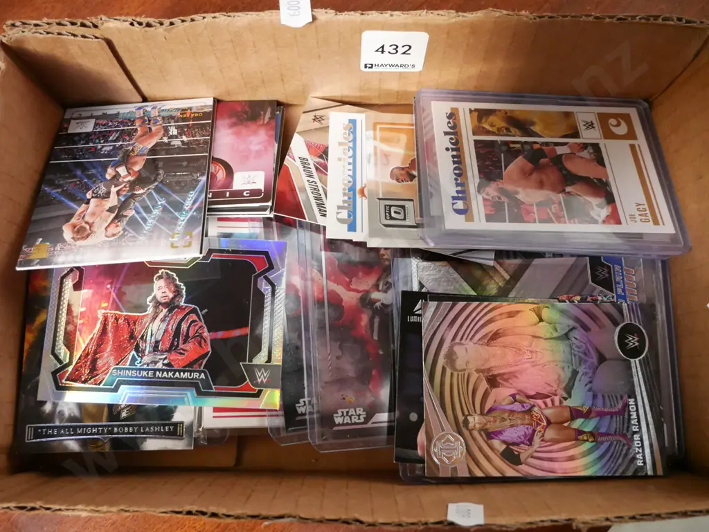 box of sporting collector cards Image 1++