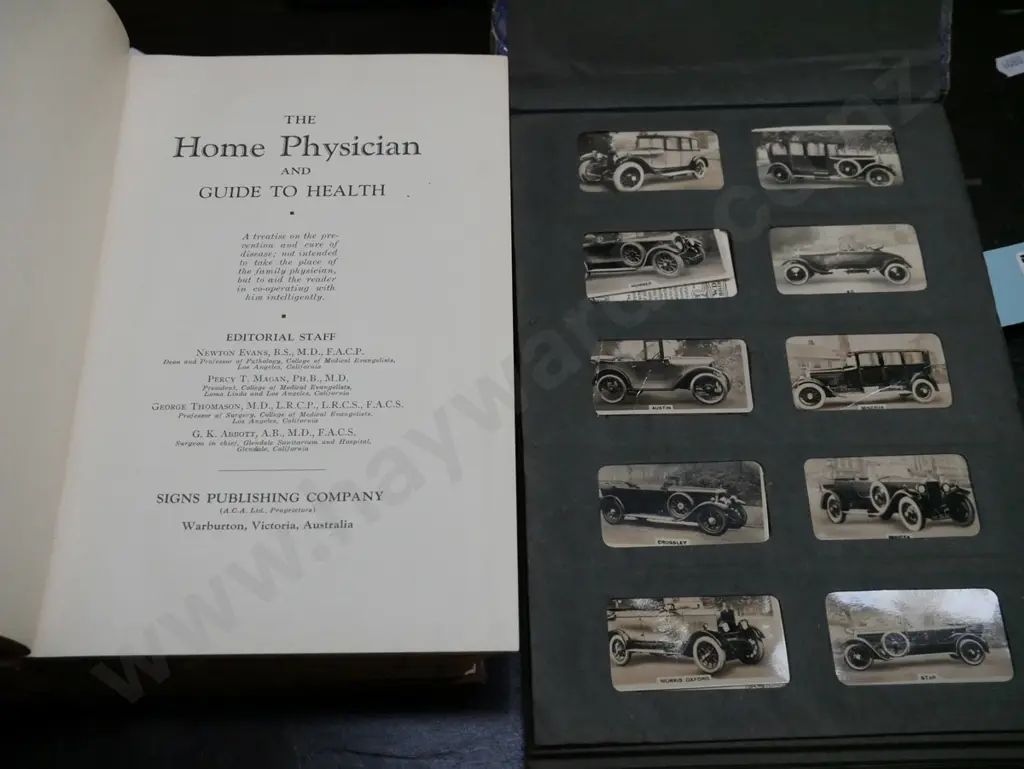 Home Physician and 3 Castles cigarette album Image 1++