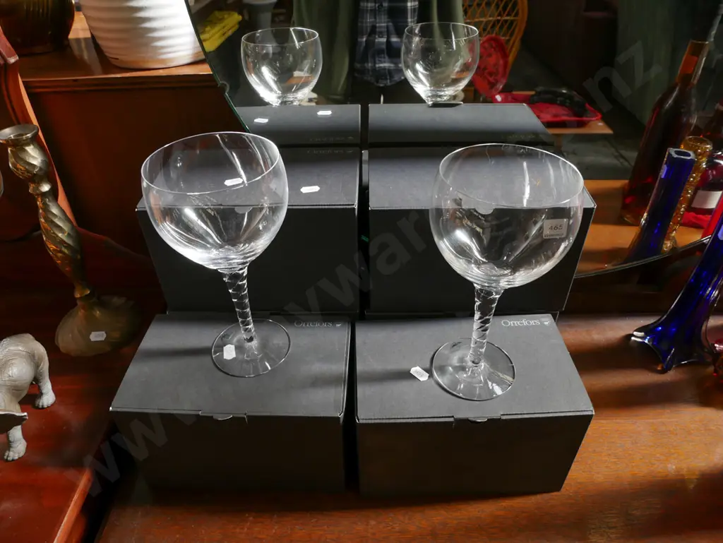 6x Orrefors Swedish crystal wine glasses Image 1++