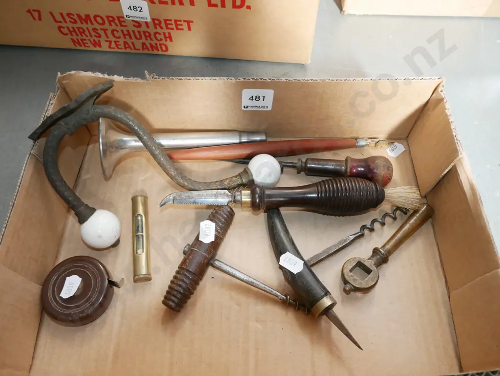 box; coat hook, corkscrews, etc Image 1++